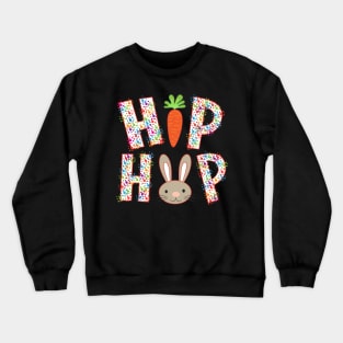 Colorful Easter Bunny Hip Hop Crewneck Sweatshirt